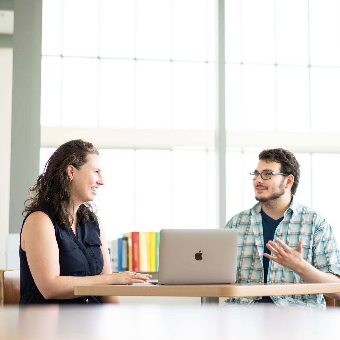 Students sitting and studying